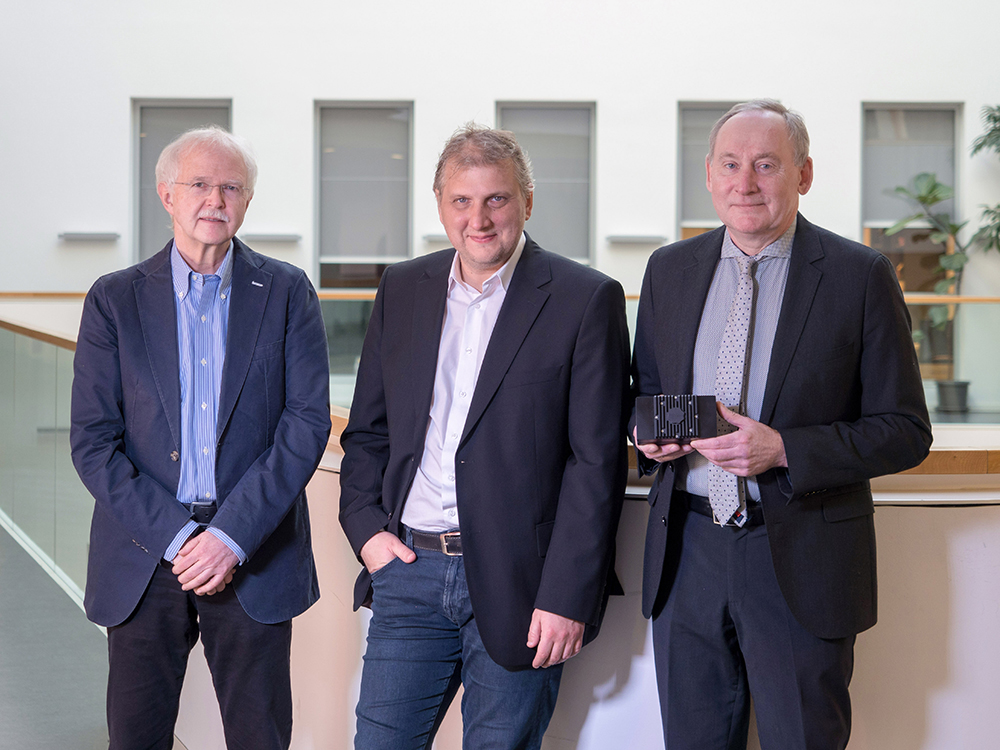 Die Erfinder der LINCam: Werner Zuschratter, Yury Prokazov und Evgeny Turbin (v.l.n.r.)